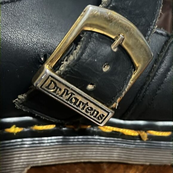 🔥 Dr Martens Mica woven black Leather Sandals Loafers Men 9 -EXCELLENT - England - Picture 6 of 15